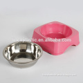 2016 hot! cute pet bowl feeder/Stainless steel dog dishes